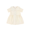 SHORT SLEEVES LINEN DOUBLE BUTTON DRESS
