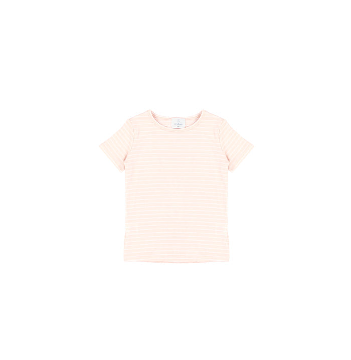SHORT SLEEVES PASTEL STRIPED TSHIRT