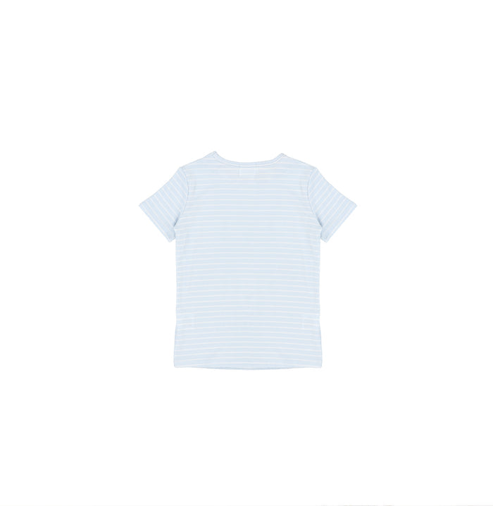 SHORT SLEEVES PASTEL STRIPED TSHIRT