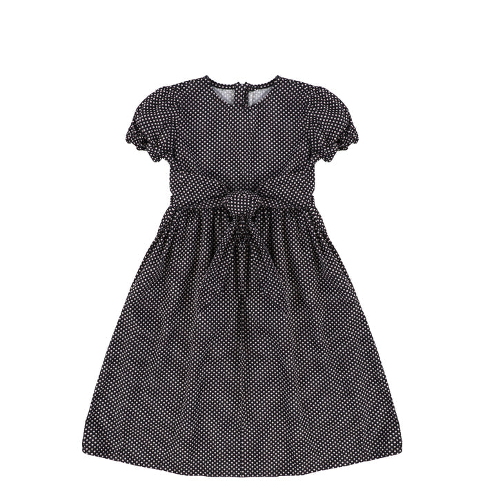 SHORT SLEEVES PRINTED TIE MAXI