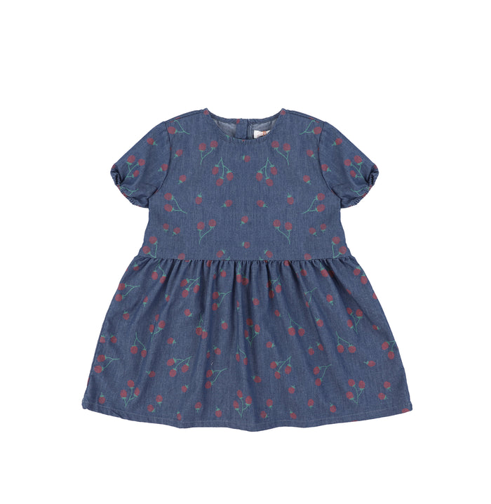 SHORT SLEEVES RASPBERRY DRESS