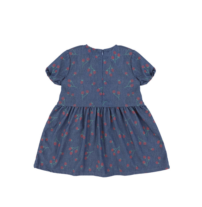 SHORT SLEEVES RASPBERRY DRESS