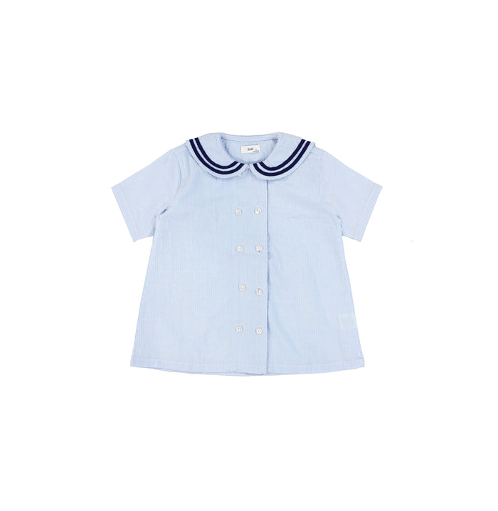 SHORT SLEEVES SEERSUCKER COLLAR SHIRT