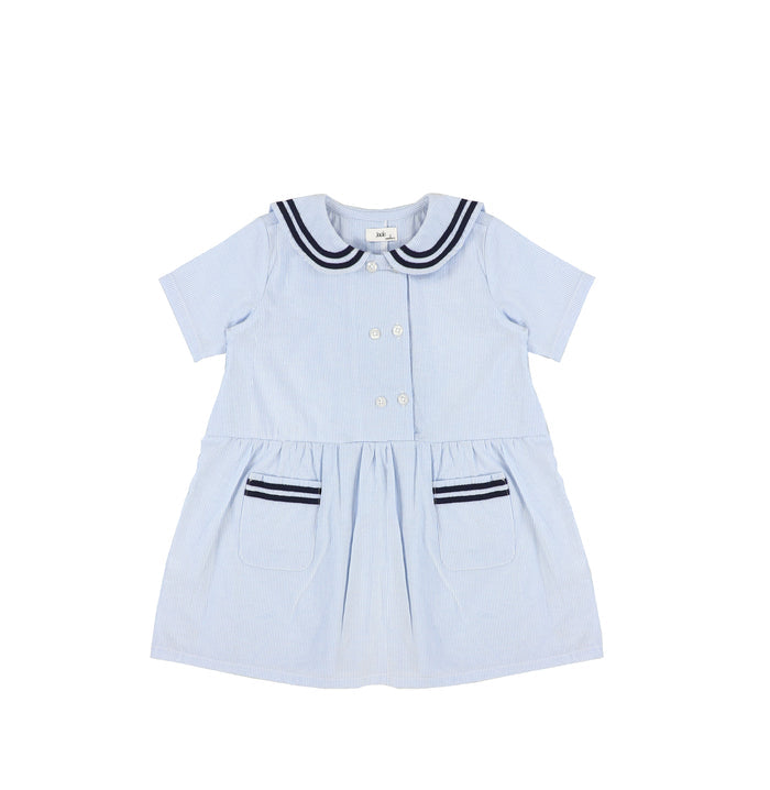 SHORT SLEEVES SEERSUCKER DRESS