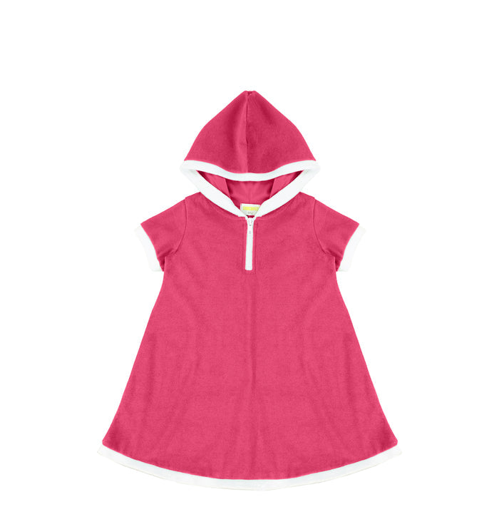 SHORT SLEEVES TERRY TRIM DRESS