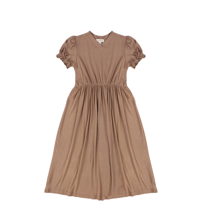 SHORT SLEEVES VNECK MAXI DRESS