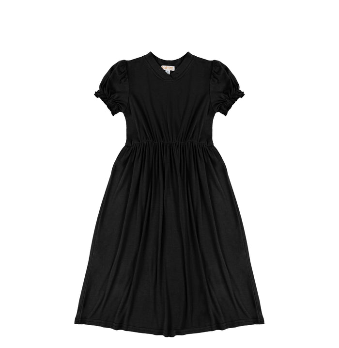 SHORT SLEEVES VNECK MAXI DRESS
