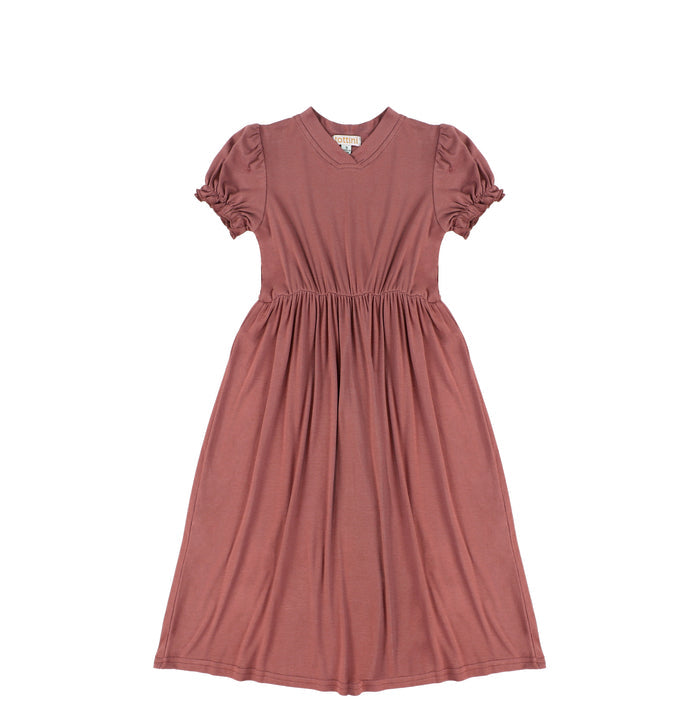 SHORT SLEEVES VNECK MAXI DRESS