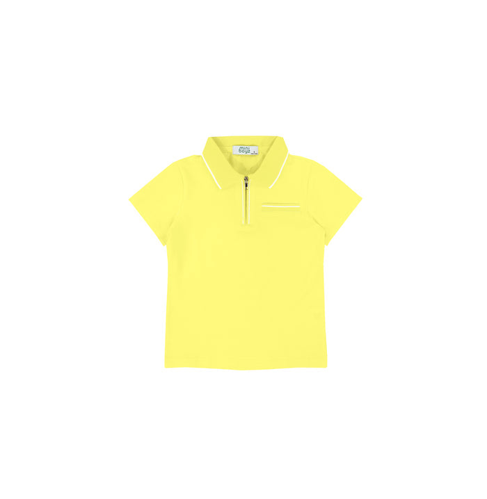 SHORT SLEEVES ZIPPER TRIM POLO