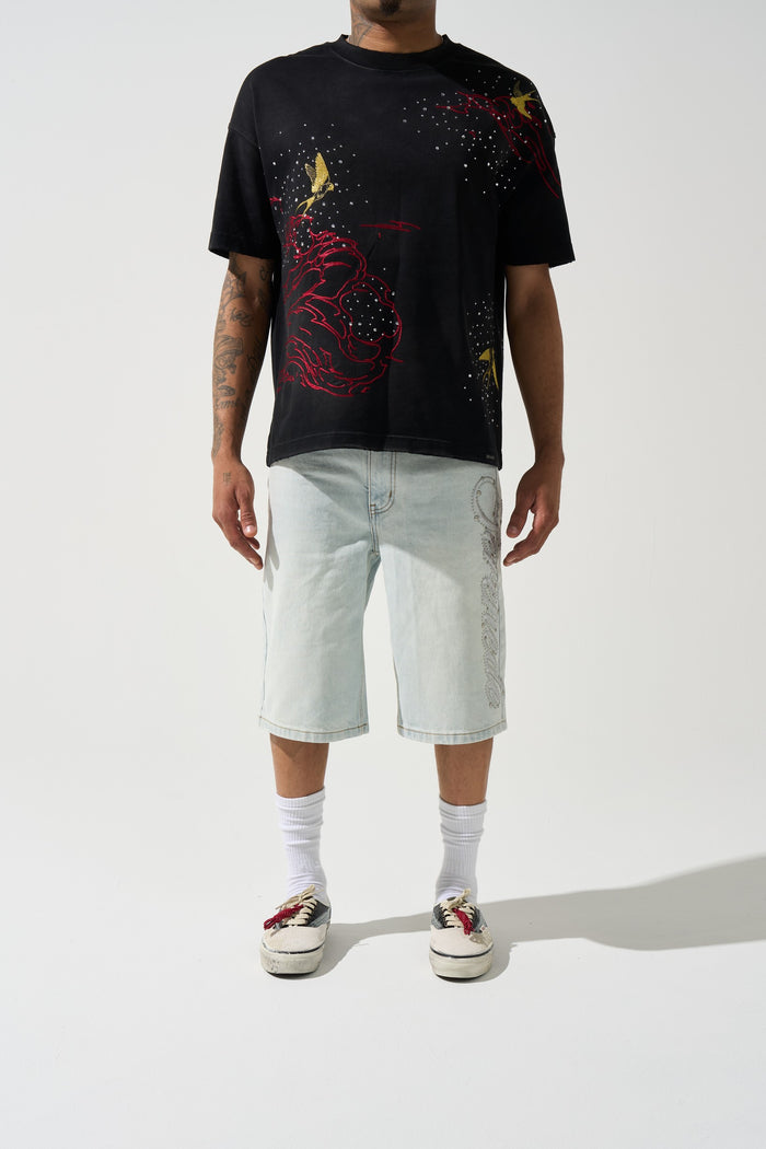 SIDE SCRIPT Light Denim Shorts