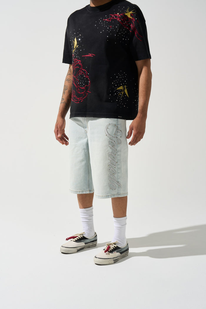 SIDE SCRIPT Light Denim Shorts