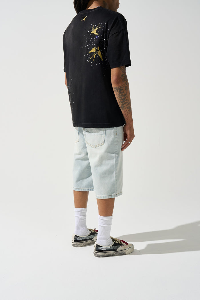 SIDE SCRIPT Light Denim Shorts
