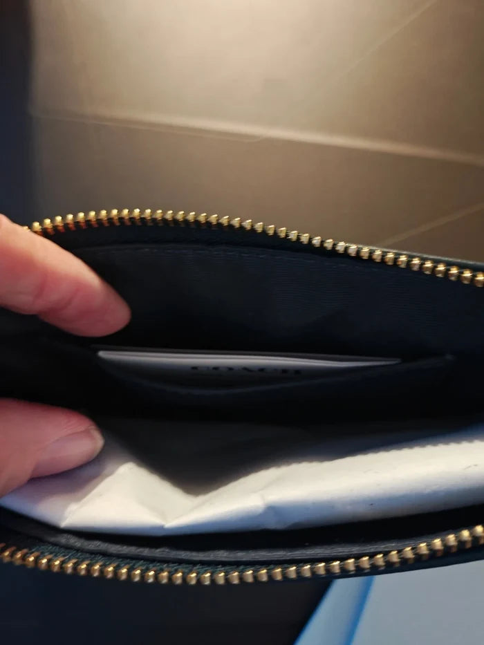 Coach Signature Denim Wristlet – Indigo Blue Authentic Designer Clutch Wallet