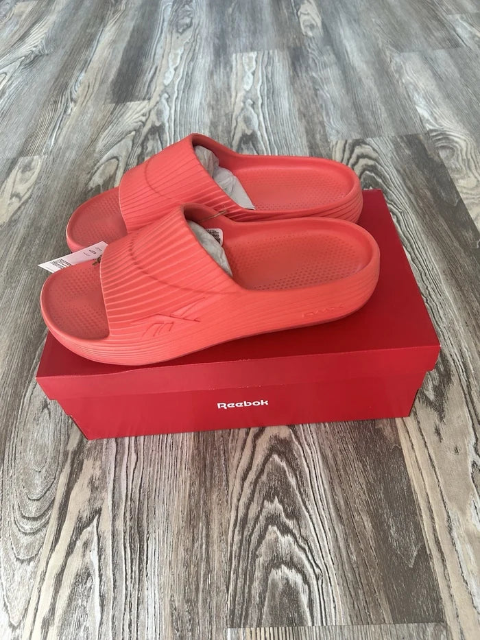 Size 11, 12, 13, 14 Reebok DMX Recovery Slide Infrared Coral, Aqua, White, Black - image 7