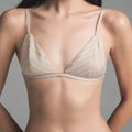 SKIMS Women's Cotton Poplin Triangle Bralette Minimal Lingerie Top Size S