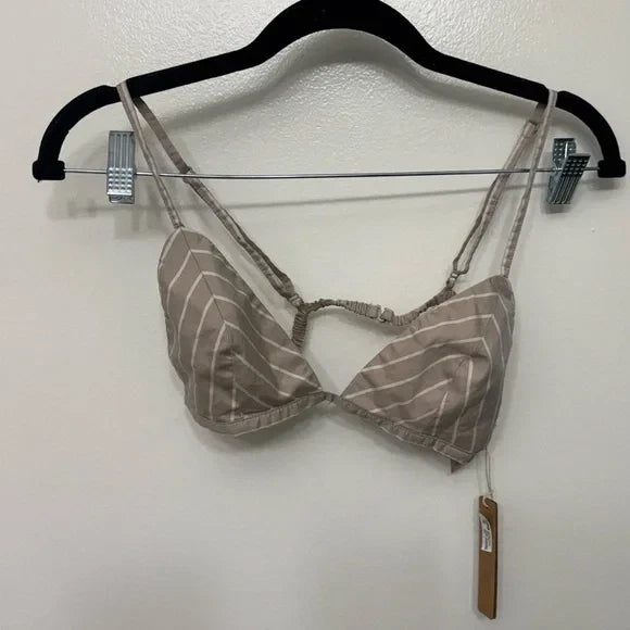SKIMS Women's Cotton Poplin Triangle Bralette Minimal Lingerie Top Size S