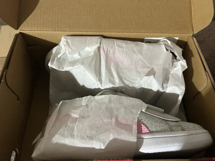 PUMA Smash 3.0 Glitz Glam Kids' Sneakers Silver Glitter Pink – Velcro Shoes