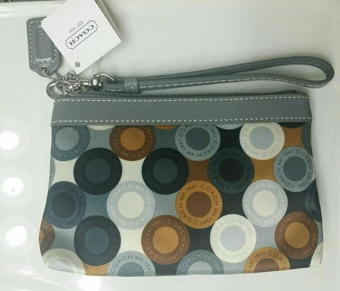 Coach Soho Snaphead Multicolor Wristlet – Authentic Zip Top Wallet Purse