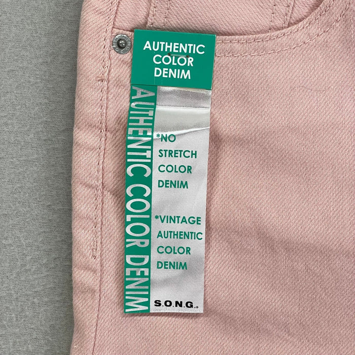 Song 90s Boyfriend Jeans Womens 5/27 Pink Loose Fit High Rise
