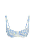 Sorrento Top - Sky Gingham