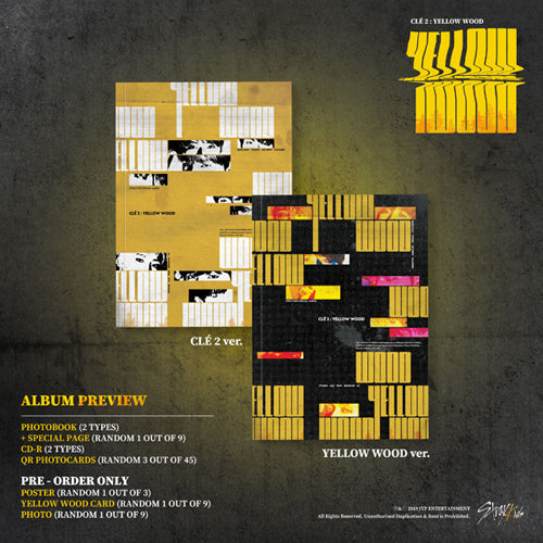 STRAY KIDS - Cle2 Yellow Wood 1st Special Album 2 variations main image