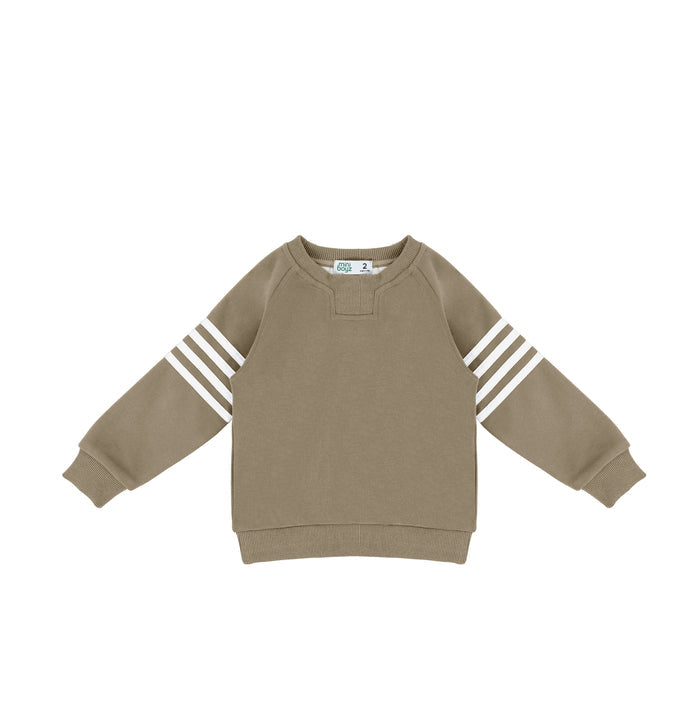 STRIPE SLEEVE SWEATSHIRT