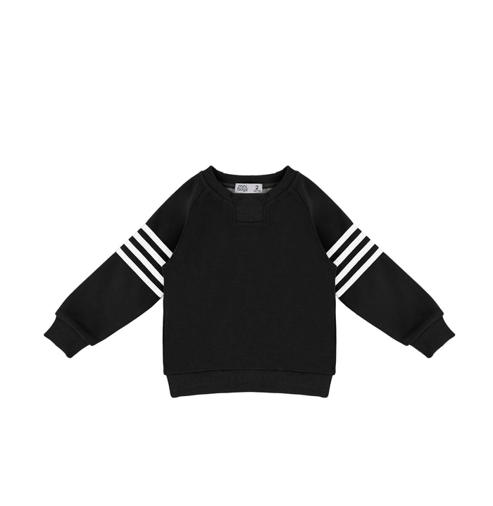 STRIPE SLEEVE SWEATSHIRT