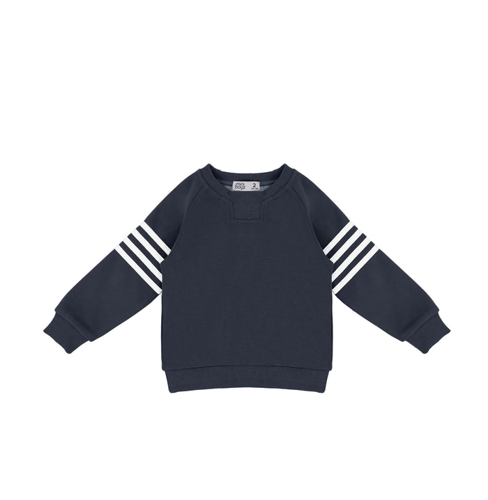 STRIPE SLEEVE SWEATSHIRT