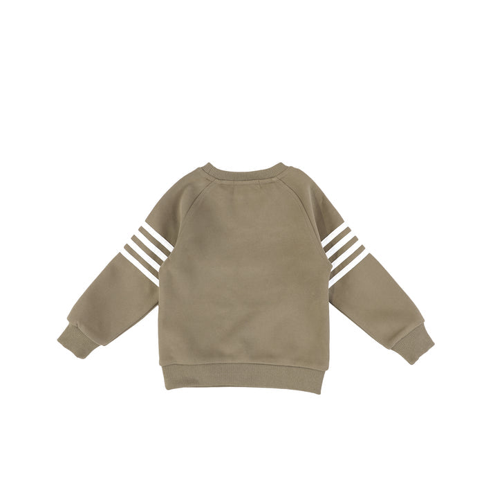STRIPE SLEEVE SWEATSHIRT