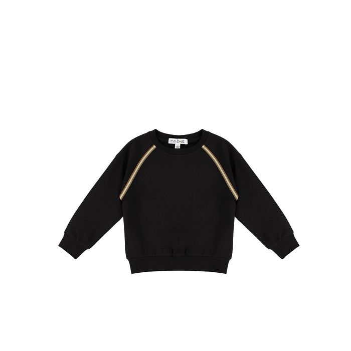 STRIPE TRIM SWEATSHIRT