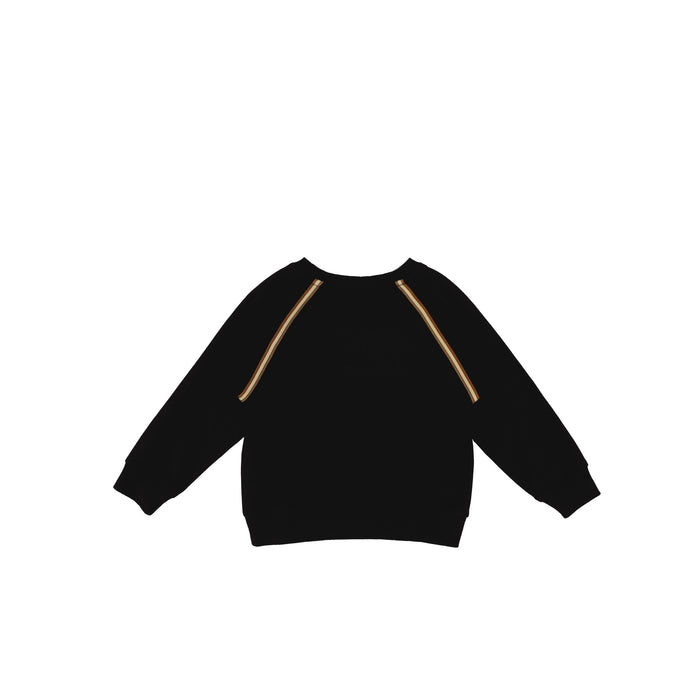STRIPE TRIM SWEATSHIRT