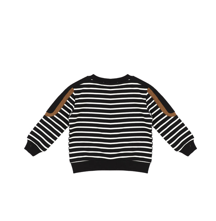 STRIPE VARSITY SWEATSHIRT