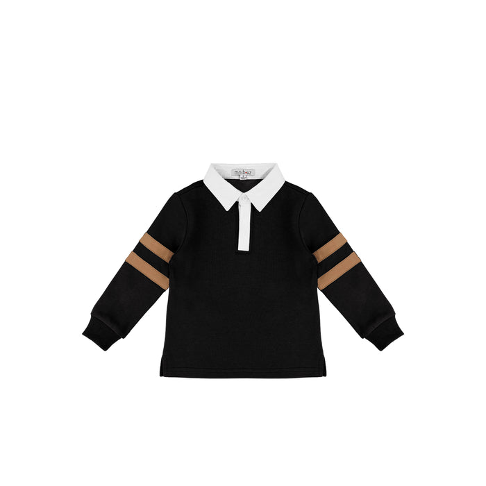 STRIPED SLEEVE POLO