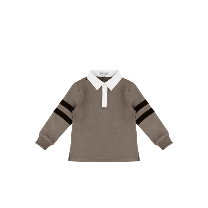 STRIPED SLEEVE POLO