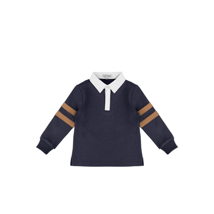 STRIPED SLEEVE POLO