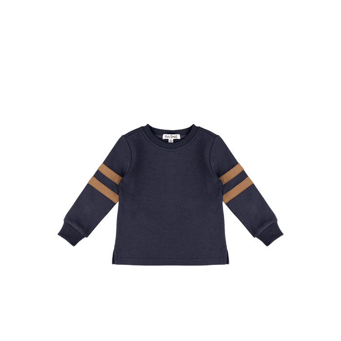 STRIPED SLEEVE SWEATSHIRT