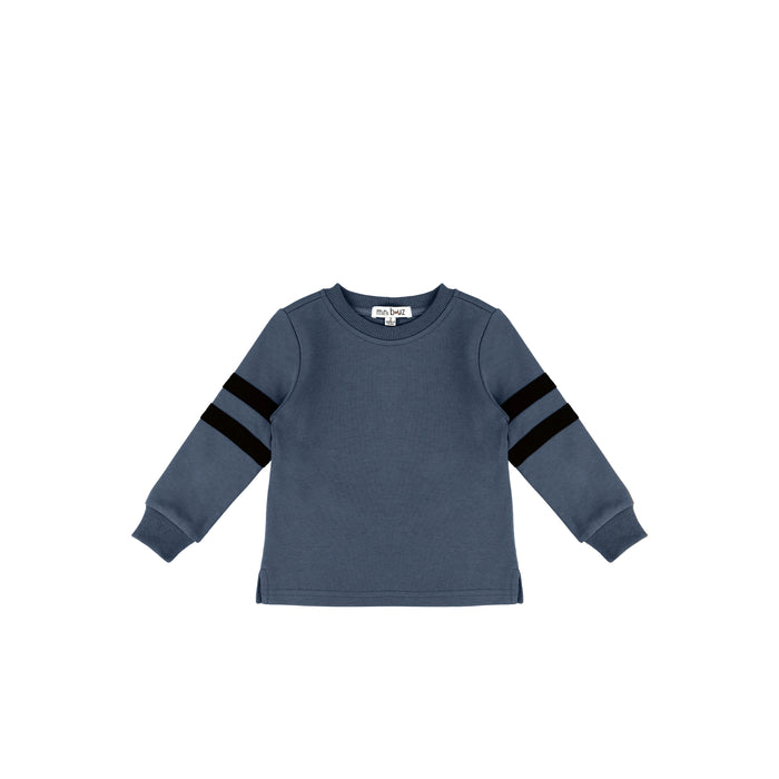STRIPED SLEEVE SWEATSHIRT