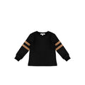 STRIPED SLEEVE SWEATSHIRT