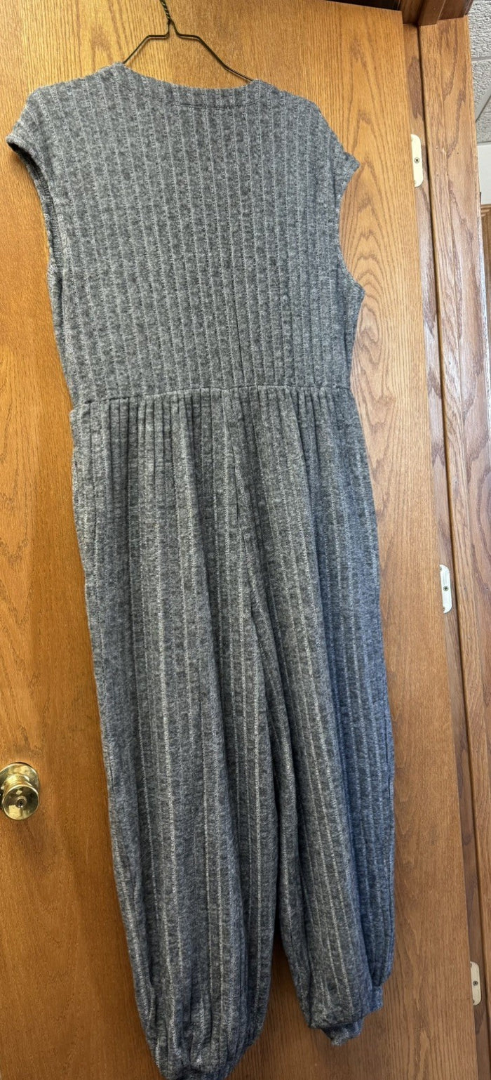 Super Soft Bloomchic multi-grey Ombre Jumpsuit Buttons