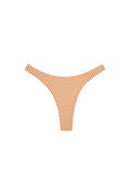 Flat lay of Tamarama Bottom - Micro Geo showcasing high leg cut, thin sides and cheeky coverage on white background