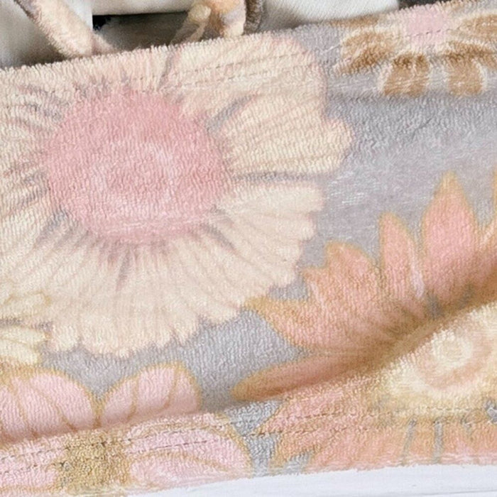 Target Wild Fable Terry Floral Unlined String Bikini TOP