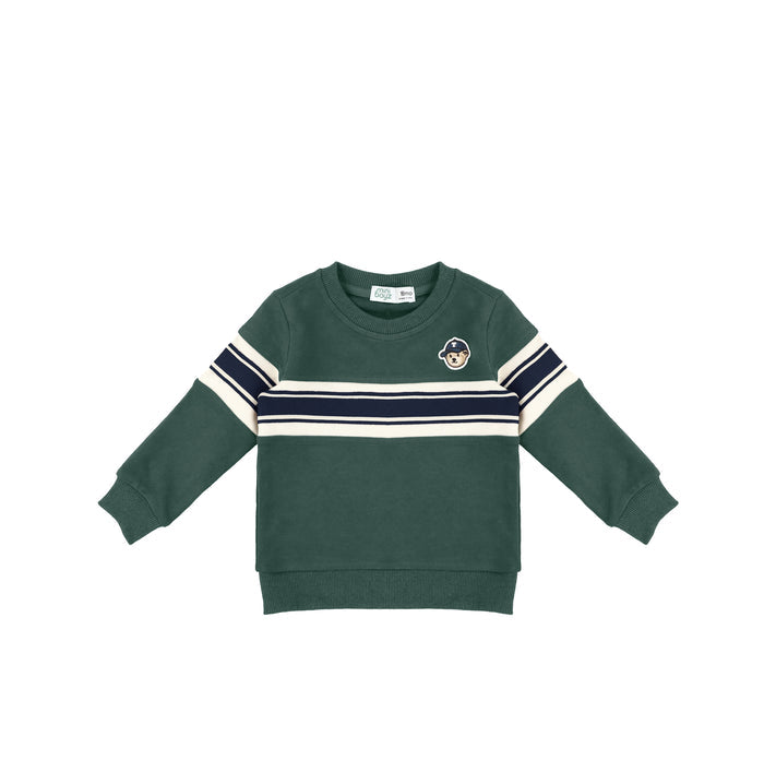 TEDDY STRIPE SWEATSHIRT