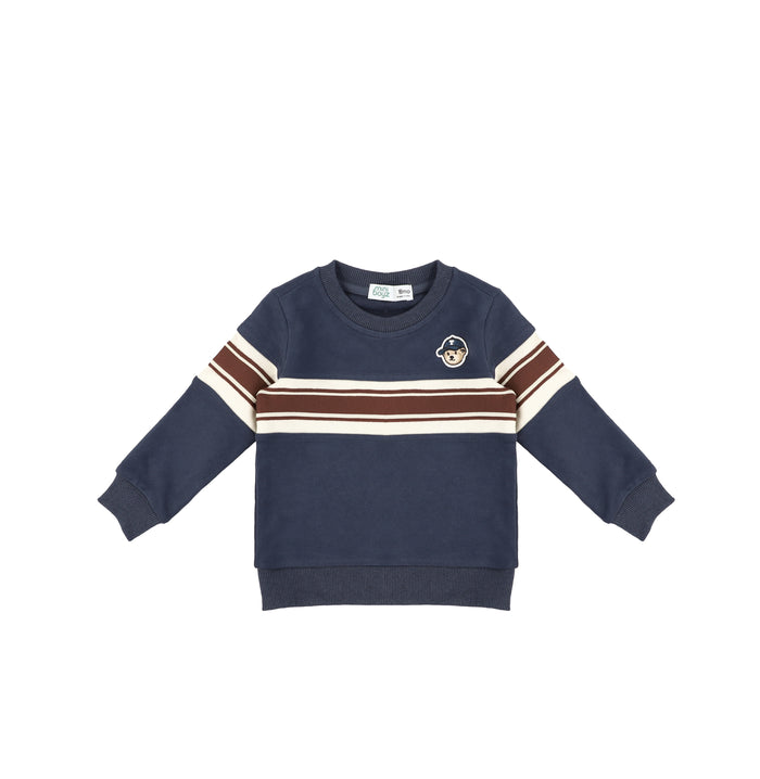 TEDDY STRIPE SWEATSHIRT