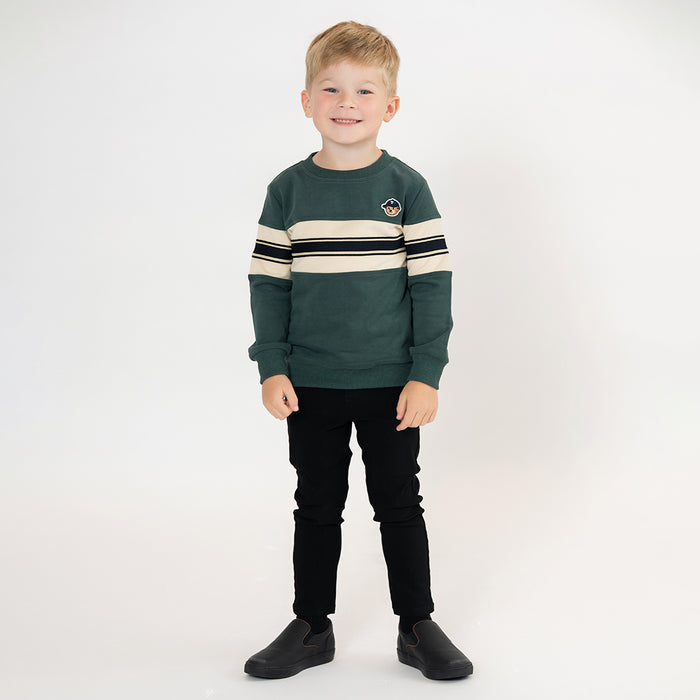 TEDDY STRIPE SWEATSHIRT