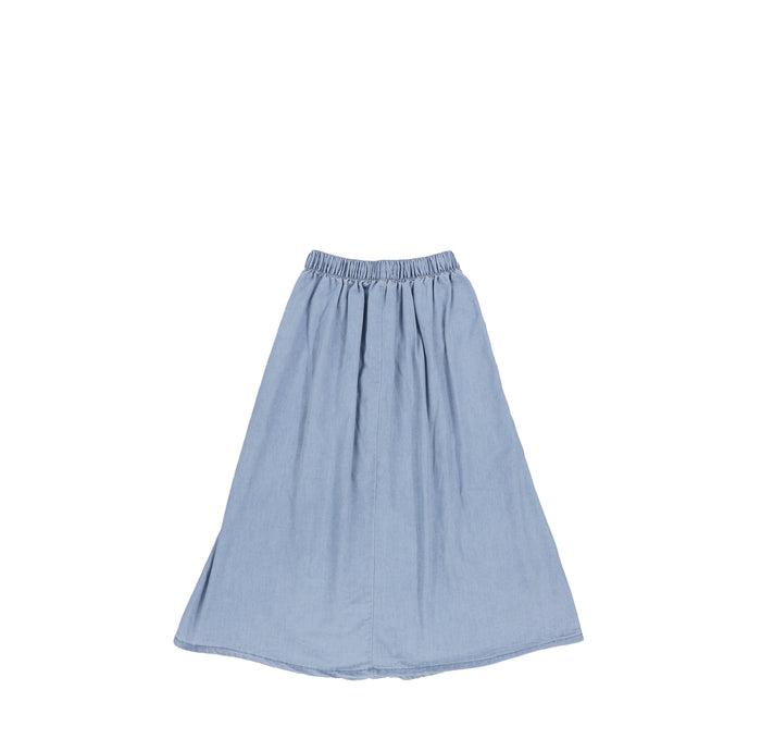 TENCEL PLEATED MAXI SKIRT