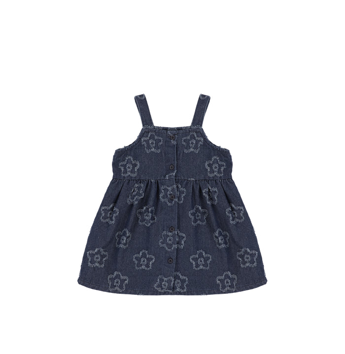 TEXTURED DENIM FLOWER JUMPER