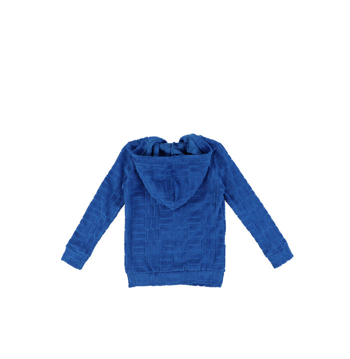 TEXTURED TERRY ZIP UP