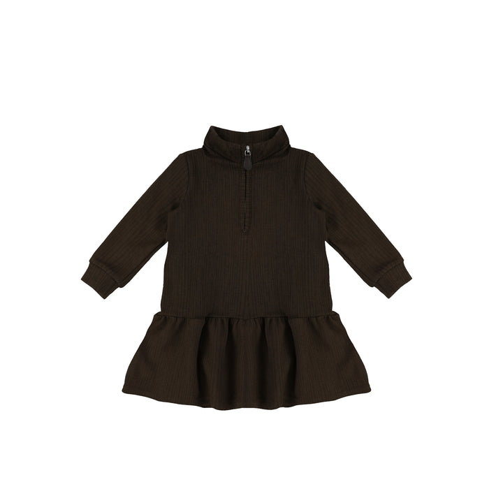TEXTURED ZIP DRESS