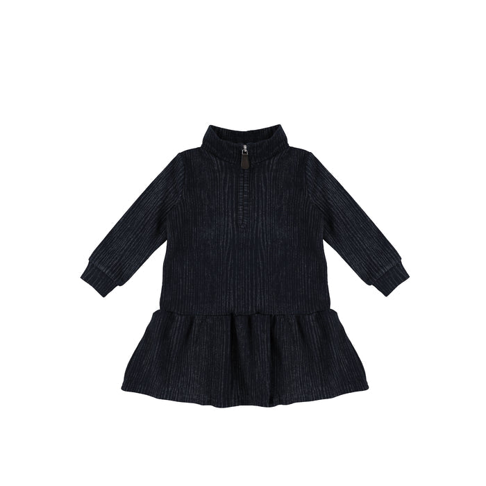 TEXTURED ZIP DRESS
