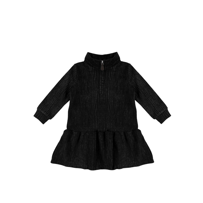 TEXTURED ZIP DRESS